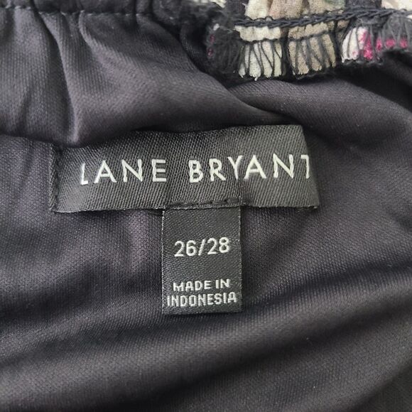 Lane Bryant Womens Plus SZ 26 28 Multicolor Top Off Shoulder Peasant Blouse - Picture 9 of 11